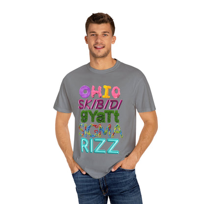 Funny 3D Colorful "Gen" Wordings T-Shirt – Bold Ohio, Skibidi, Gyatt, Sigma & Rizz Pop Art