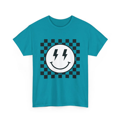 Checkered Smiley Lightning Unisex Tee