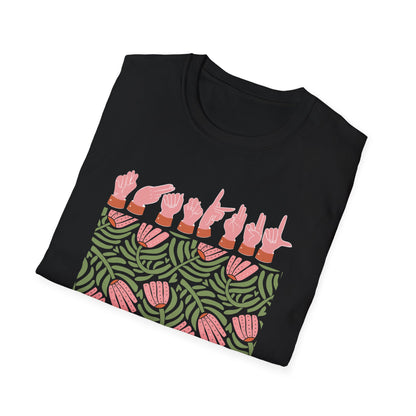 ASL Floral Thankful Tee