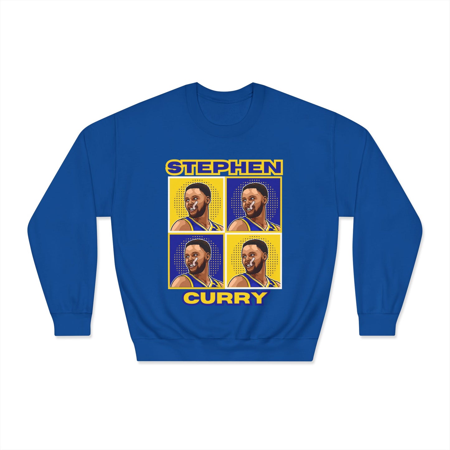 Stephen Curry Block-Style Colorful Portrait Sweatshirt Basketball Streetwear