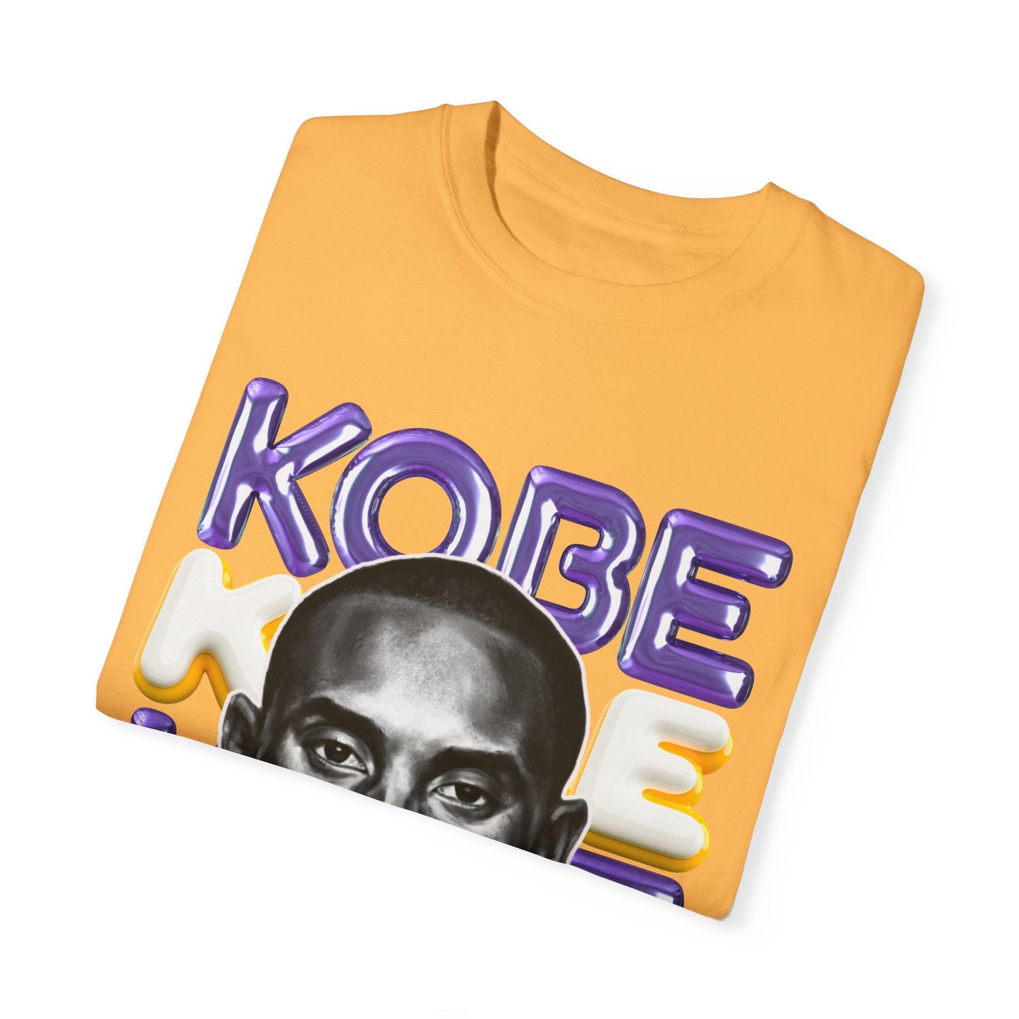 Kobe Bryant 3D Bubble Letter T-Shirt - Colorful Portrait & Bold Tribute Tee