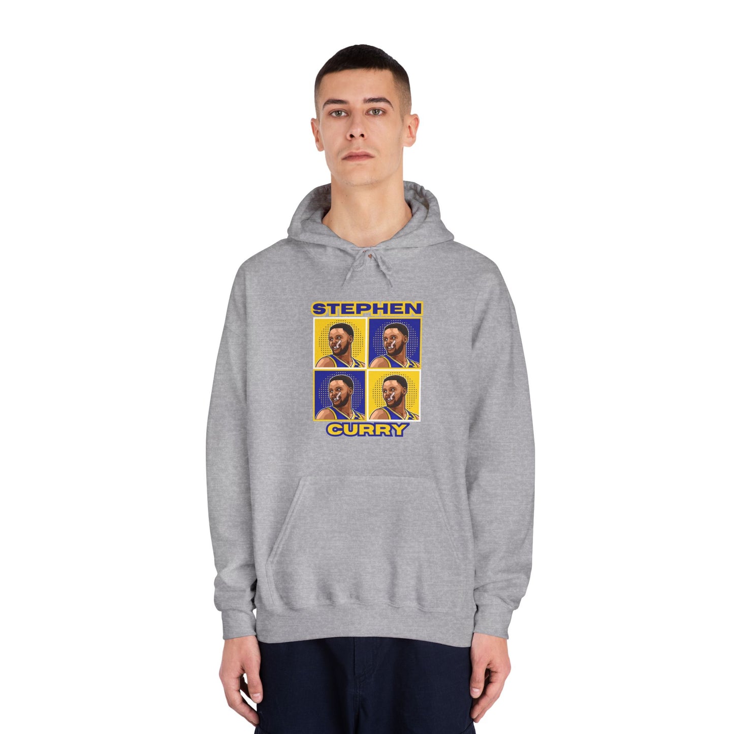 Stephen Curry Block-Style Colorful Portrait Hoodie Basketball Streetwear