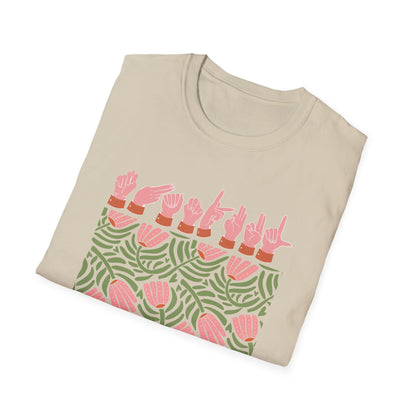 ASL Floral Thankful Tee