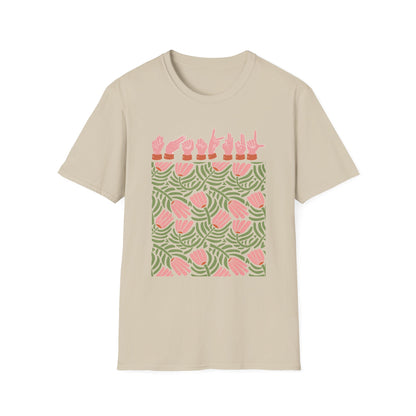 ASL Floral Thankful Tee