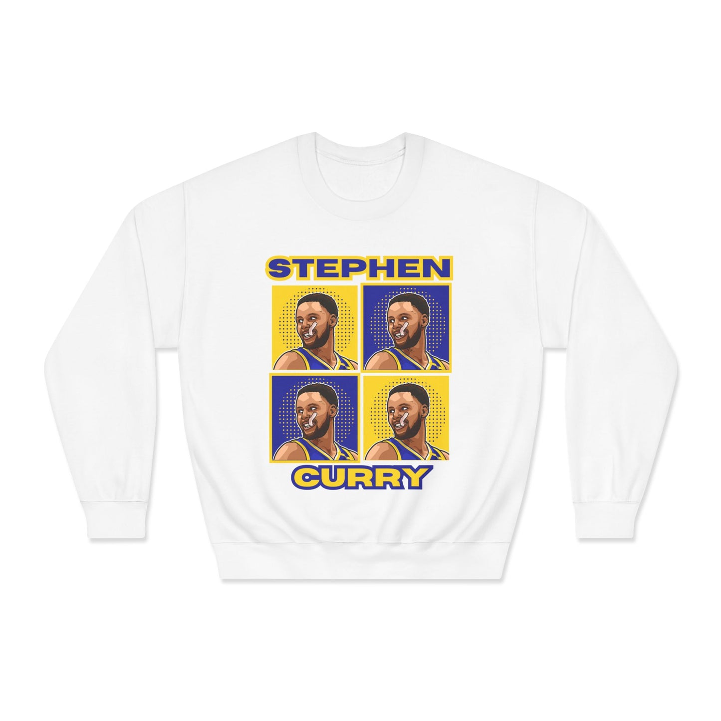 Stephen Curry Block-Style Colorful Portrait Sweatshirt Basketball Streetwear