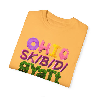 Funny 3D Colorful "Gen" Wordings T-Shirt – Bold Ohio, Skibidi, Gyatt, Sigma & Rizz Pop Art