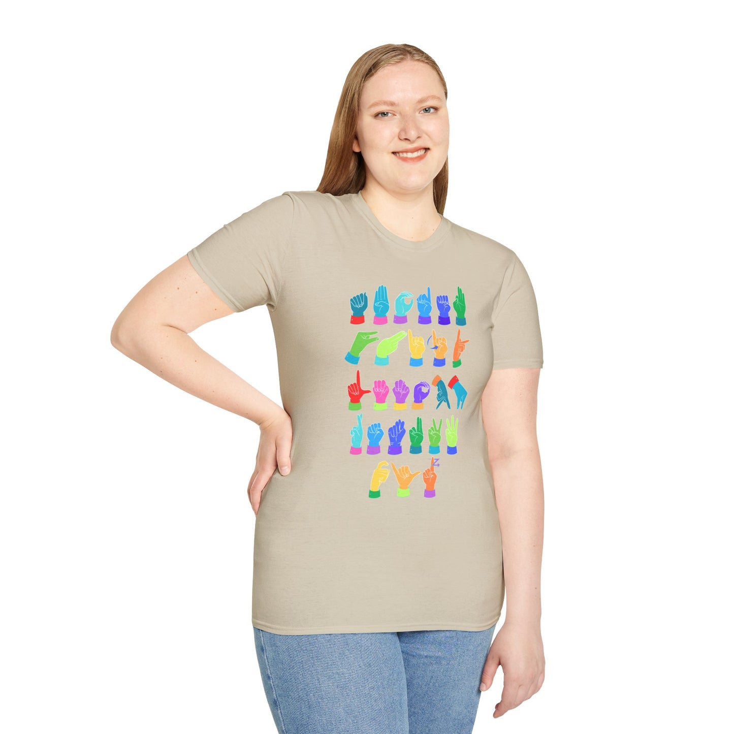 Rainbow ASL Alphabet Unisex T-Shirt