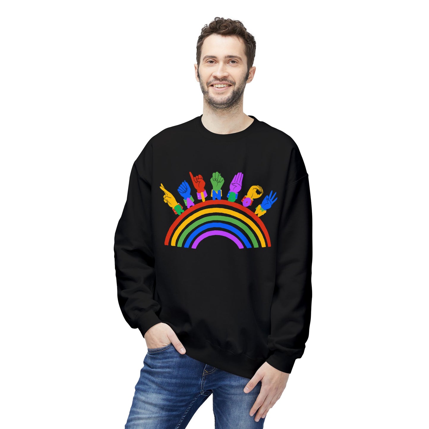 Rainbow ASL Unisex Sweatshirt