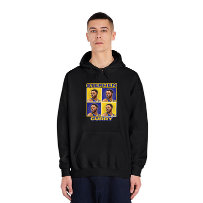 Stephen Curry Block-Style Colorful Portrait Hoodie Basketball Streetwear