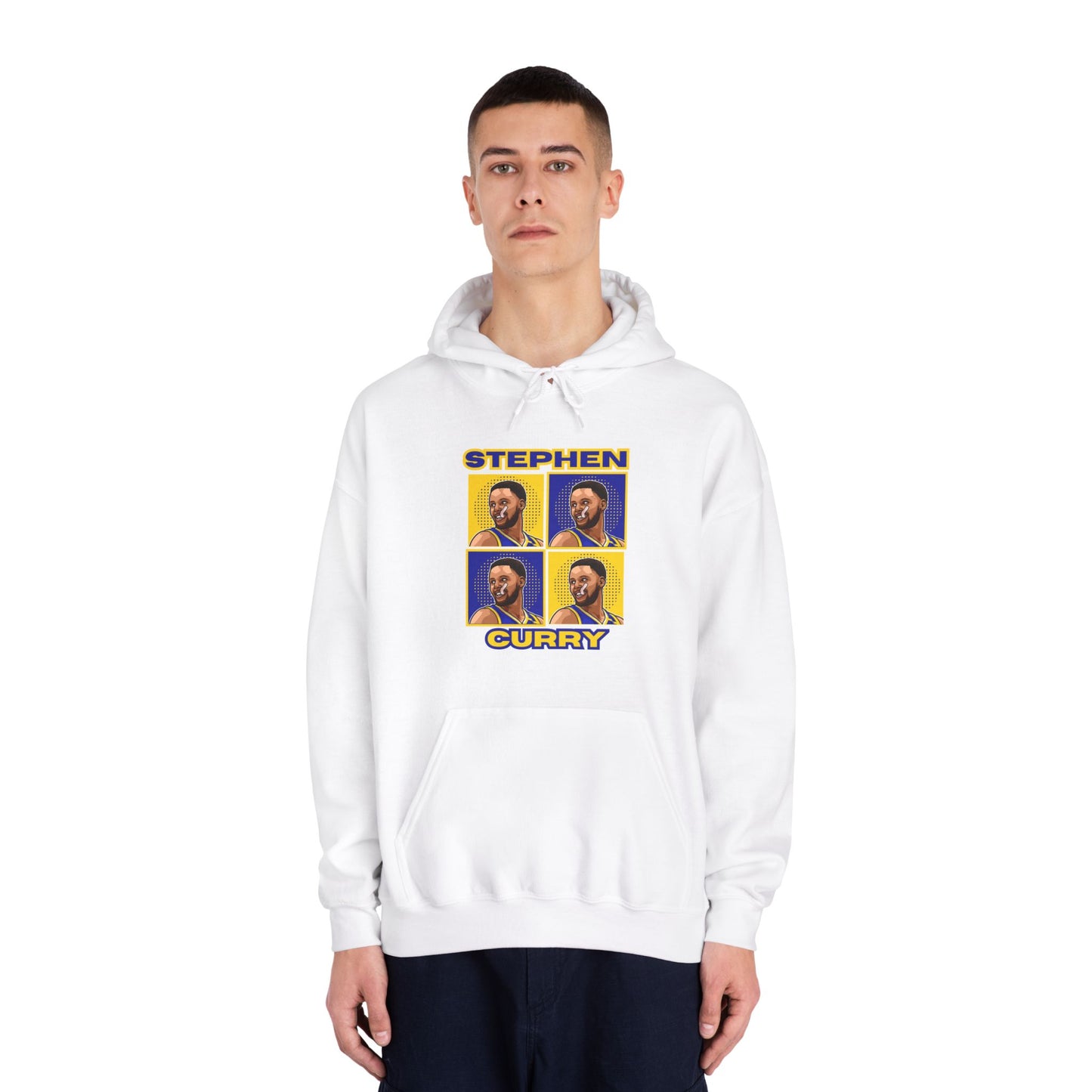 Stephen Curry Block-Style Colorful Portrait Hoodie Basketball Streetwear