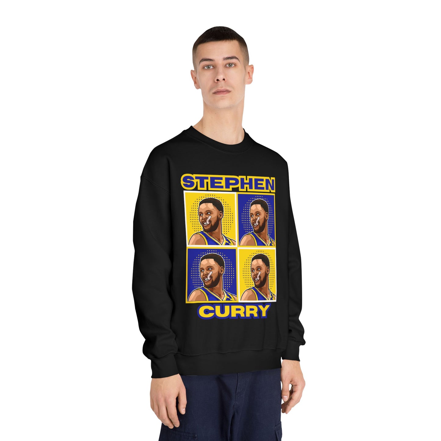 Stephen Curry Block-Style Colorful Portrait Sweatshirt Basketball Streetwear