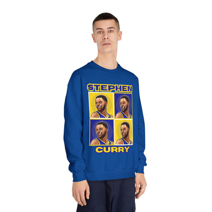 Stephen Curry Block-Style Colorful Portrait Sweatshirt Basketball Streetwear