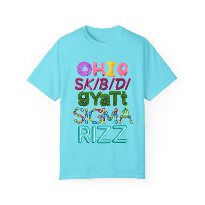 Funny 3D Colorful "Gen" Wordings T-Shirt – Bold Ohio, Skibidi, Gyatt, Sigma & Rizz Pop Art