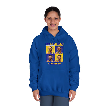 Stephen Curry Block-Style Colorful Portrait Hoodie Basketball Streetwear