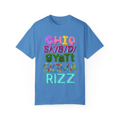 Funny 3D Colorful "Gen" Wordings T-Shirt – Bold Ohio, Skibidi, Gyatt, Sigma & Rizz Pop Art