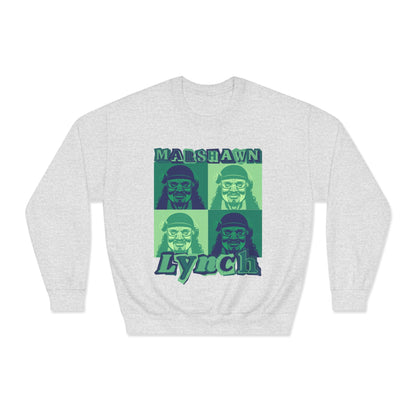 Copy of Marshawn Lynch Block-Style Colorful Portrait Sweatshirt – Bold Football Streetwear